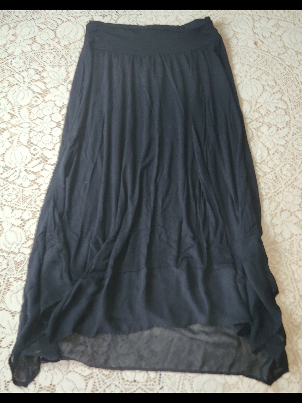 Apt 9 Women’s Black Maxi Skirt Ruched Size L